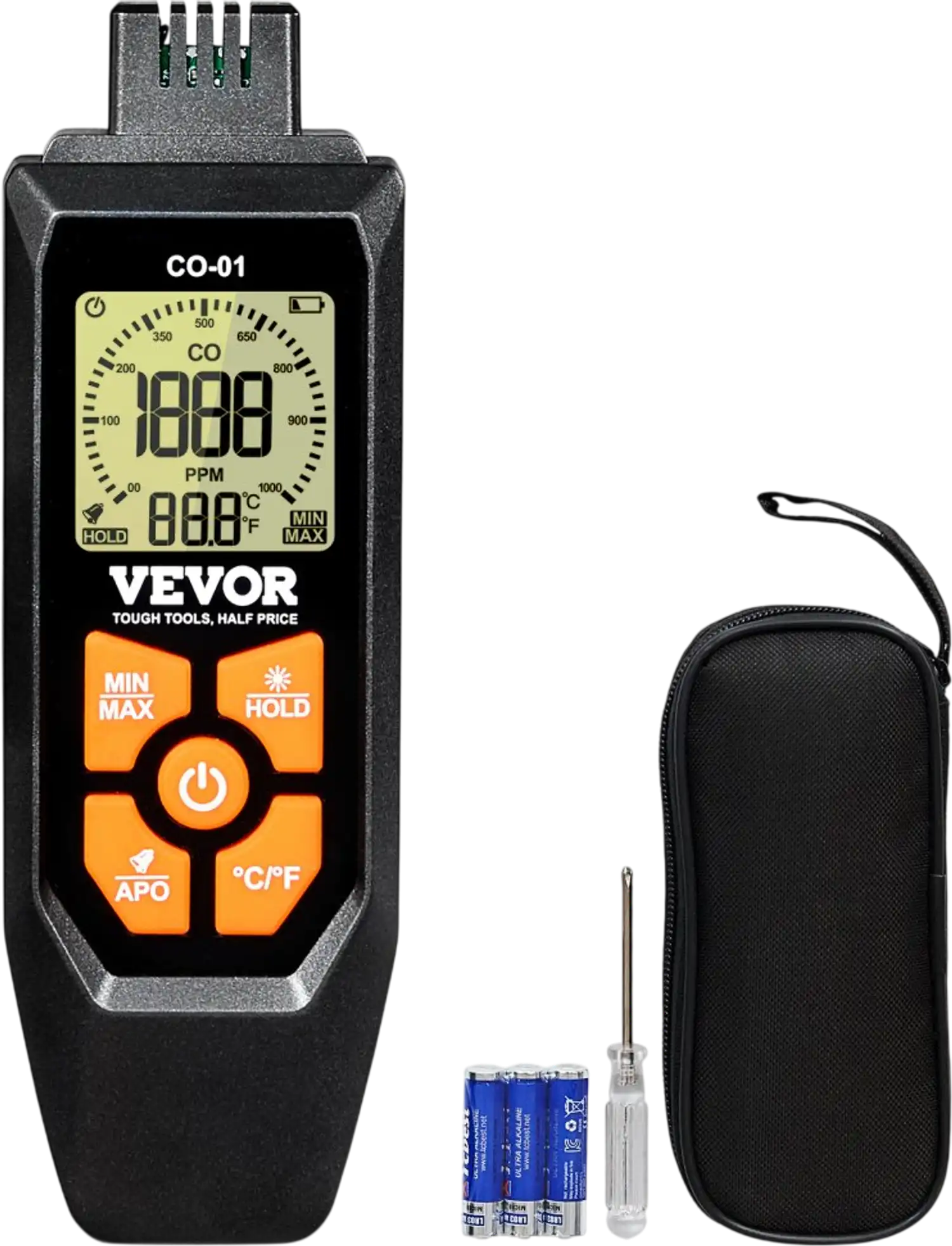 Vevor Carbon Monoxide Detector CO Gas Monitor with Audible and Visual Alarm New