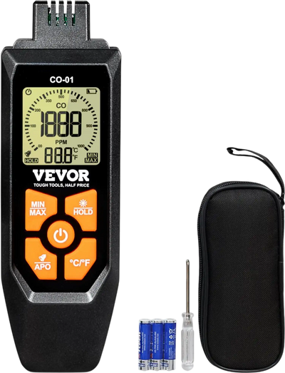 Vevor Carbon Monoxide Detector CO Gas Monitor with Audible and Visual Alarm New