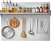 VEVOR 30" x 24" Stainless Steel Backsplash for Stove, Ultra Flat Splatter Guard with Storage Shelf & Hanging Rack, Wall Shield Range Hood Panel, Easy Clean, Pre-Drilled Holes for Easy Installation