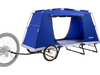 VEVOR Bike Camper Trailer Tent 300 lbs Static Load Folding Bicycle Wagon, with 16-Inch Wheels, PU2000 Coating, Carbon Steel Frame, Quick Setup, Fits 22-28 in Wheels, for Off-Road Bike Camping & Cargo