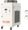VEVOR Industrial Water Chiller, 27,300 BTU/h, Industrial Water Cooler Cooling System with Compressor, 10.6  Gal Tank Capacity, 18.5 GPM Max Flow Rate, for CO2 Laser Tube Engraving & Cutting Machine