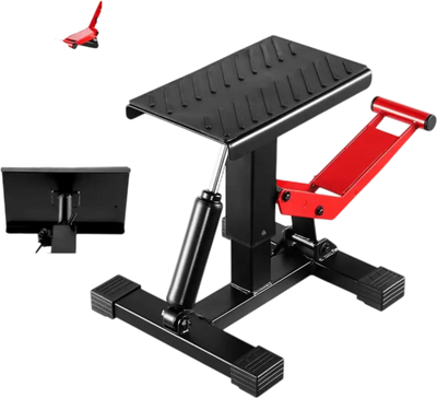 VEVOR Dirt Bike Lift Stand, Motorcycle Jack Lift Stand 1200lbs Capacity and Hydraulic Lift Operation, Hoist Table Adjustable Height 9.8