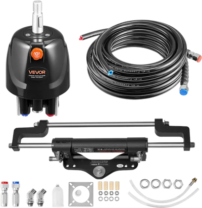 Vevor Hydraulic Steering Kit 200 HP Marine Boat System 26' Single Station Single Engine New