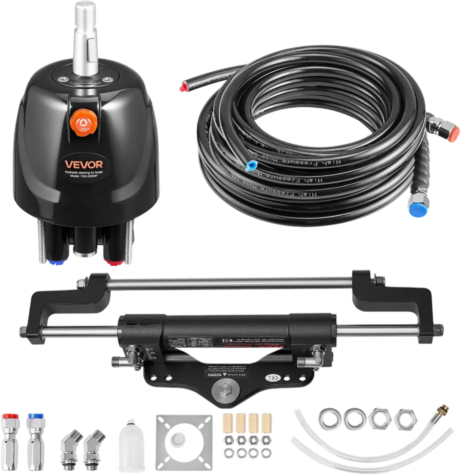 Vevor Hydraulic Steering Kit 200 HP Marine Boat System with 26' Hoses New