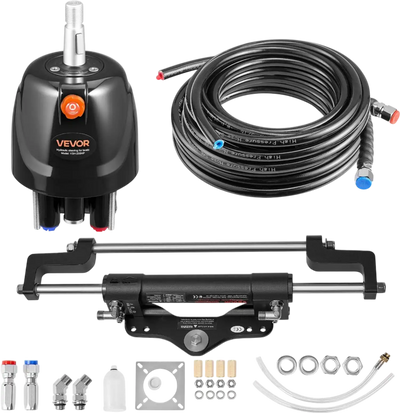 Vevor Hydraulic Steering Kit 200 HP Marine Boat System with 26' Hoses New