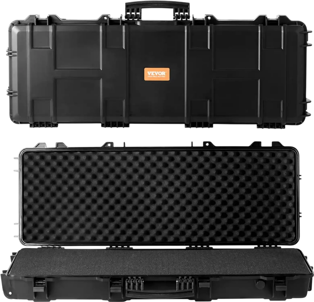 VEVOR Rifle Case, Rifle Hard Case with 3 Layers Fully-protective Foams, 42 inch lockable Hard Gun Case with Wheels, IP67 Waterproof & Crushproof, for Two Rifles or Shotguns, Airsoft Gun