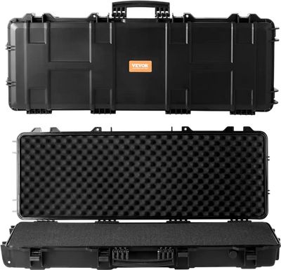 VEVOR Rifle Case, Rifle Hard Case with 3 Layers Fully-protective Foams, 42 inch lockable Hard Gun Case with Wheels, IP67 Waterproof & Crushproof, for Two Rifles or Shotguns, Airsoft Gun