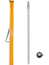 VEVOR Aluminum Grade Rod, 25-Feet/10ths 6 Sections Telescopic Measuring Rod,Double-Sided Scale 1/10ft Leveling Rod Stick,Aluminum Alloy Survey Rod w/ Bubble Level &Carrying Bag for Houses,Walls,Floors