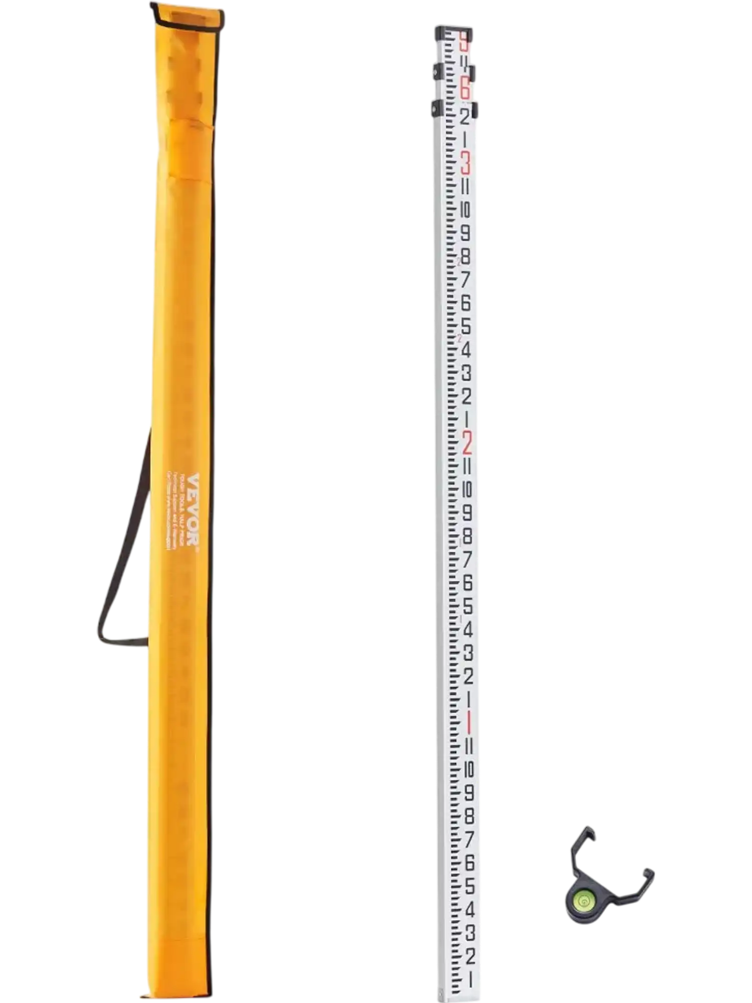 Vevor Grade Rod 9' Telescopic Aluminum Survey Leveling Rod New