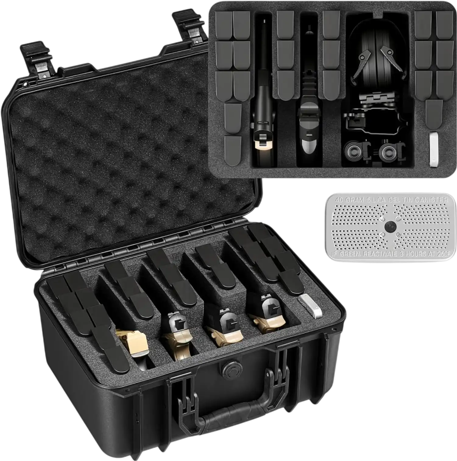 Vevor Pistol Case Heavy-Duty Hard Waterproof Storage Case with XPE Foam 15.9