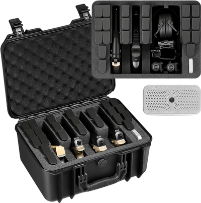 VEVOR Hard Pistol Case, Heavy Duty Hard Gun Case with XPE Foam Lining, Waterproof Pistol Storage Box with Customizable Interior & Handle for Gun, Lenses, Camera, Gear, TSA Compliant, 15.9x12.5x7.5 in