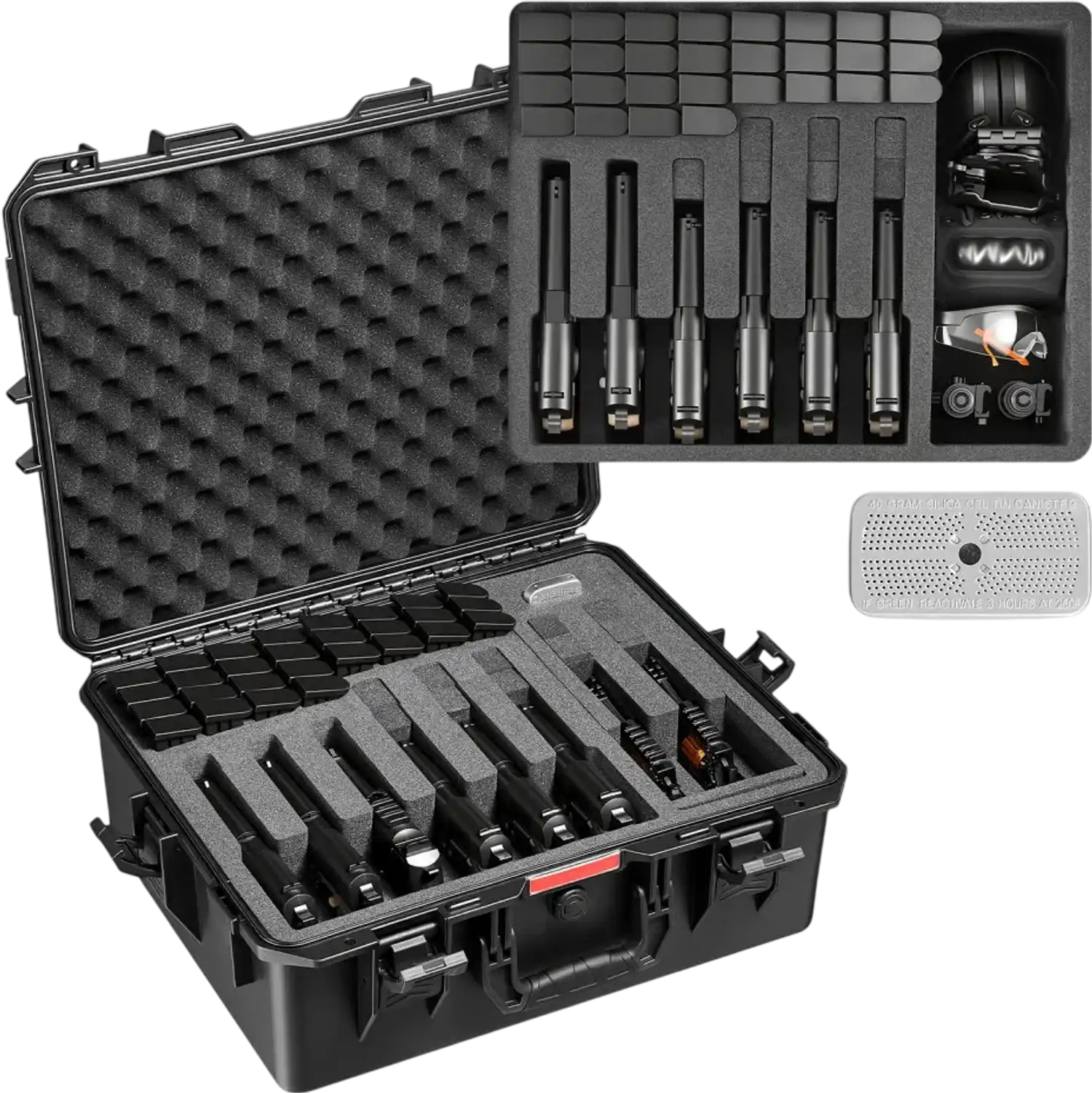 Vevor Hard Pistol Case Waterproof Heavy-Duty Gun Storage Box 21.9