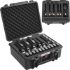 VEVOR Hard Pistol Cases with Pre-cut Lining, Waterproof & Dustproof Hard Gun Case for 6 Pistol, 19.3×17.1×8.3 in Lockable Pistol Case, Black