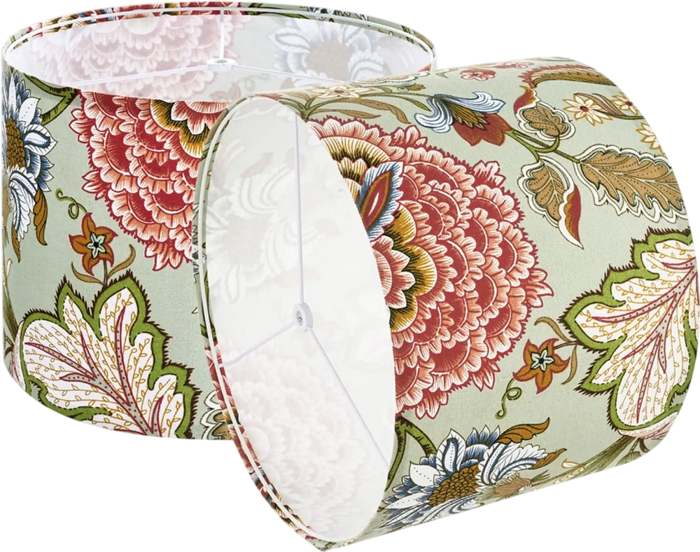 VEVOR Drum Lamp Shade 2 Set, 13 in Top x 13 in Bottom x 10 in High, Medium Drum Linen Lampshade, Replacement Lamp Shade for Table Lamps Floor Lamps Pendant Lights, Easy Assembly Required (Dark Floral)