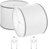 VEVOR Lamp Shade 2 Set, 11 in Top x 13 in Bottom x 10 in High (Spider Fitter), Medium Lampshade with Harp, Replacement Lamp Shade for Table & Floor Lamps Pendant Lights, White with Black Edge