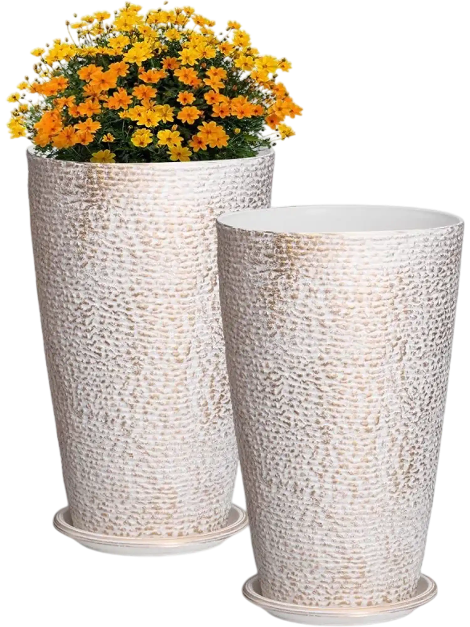 Vevor Planters Set of 2 Tall Outdoor Round Tapered Flower Pots 21