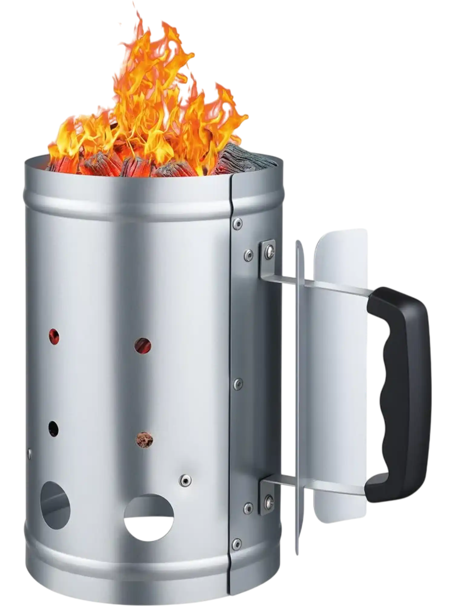 Vevor Charcoal Chimney Starter 4 lbs Heavy Duty Steel BBQ Fire Starter New