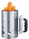 VEVOR Charcoal Chimney Starter, 4 lbs Large Capacity Coal Fireplace, Heavy Duty BBQ Steel Chimney Starter for Charcoal Grill and Barbecues, Compact On-the-Go Carbon Lighter and BBQ Grill Tool, Silver