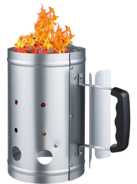 VEVOR Charcoal Chimney Starter, 4 lbs Large Capacity Coal Fireplace, Heavy Duty BBQ Steel Chimney Starter for Charcoal Grill and Barbecues, Compact On-the-Go Carbon Lighter and BBQ Grill Tool, Silver