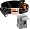VEVOR 50 Amp Generator Cord and Power Inlet Box, 10FT, 125V/250V STW 6/3 + 8/1 AWG Extension Power Cord, NEMA 14-50P to SS2-50R, Twist Lock Connector, Inlet Box Kit, for Generator to House, ETL Listed