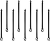 VEVOR Chain Link Fence Extensions, 9 Packs 27.4" Extension Height, Galvanized Post Extender for 1.3" to 1.5" Top of Fence, U Bracket, Barbed Wire Extend Arm for Privacy, Prevent Dogs Jumping Out