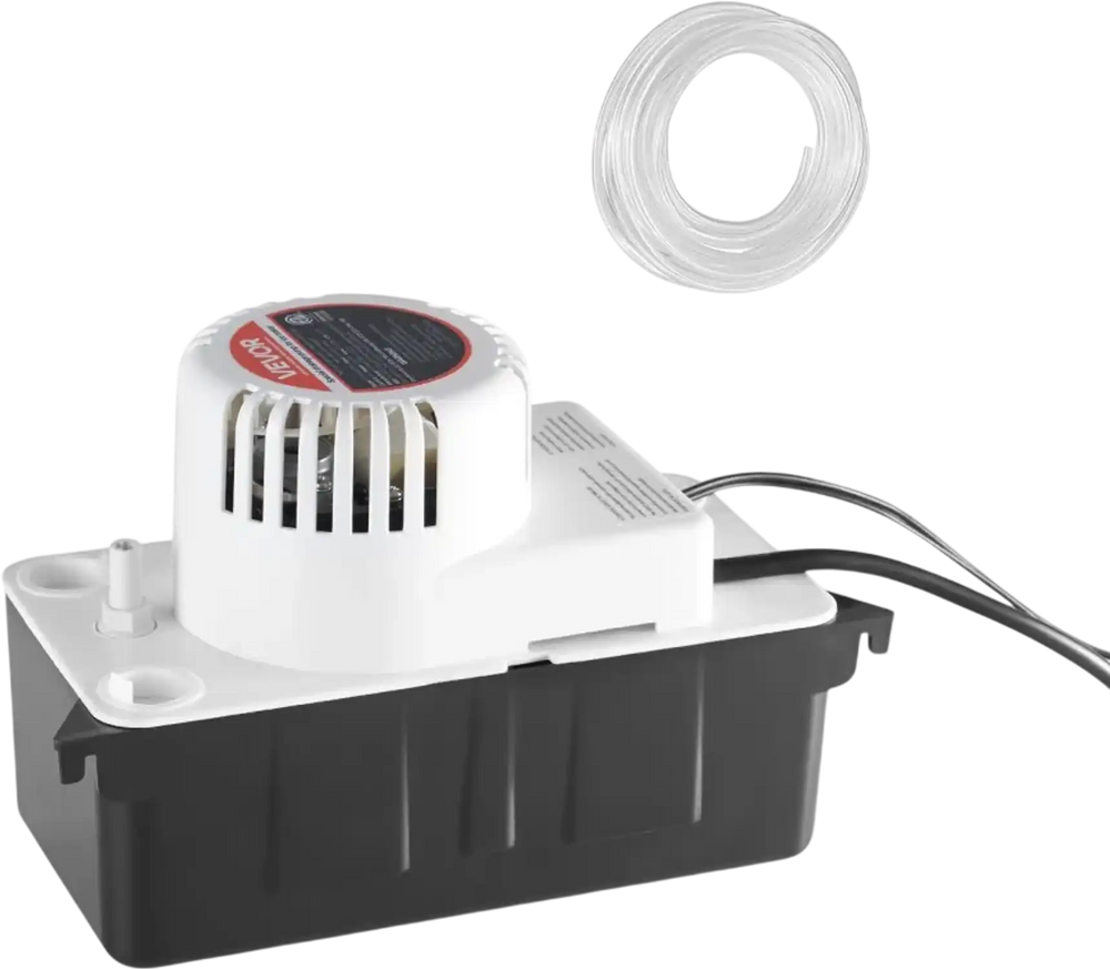 VEVOR Condensate Removal Pump, 1/50 HP, 65 GPH, 15 ft Lift, 1/2 Gal Tank Automatic AC Condensation Pump with Float Switch & 20 ft Hose for Air Conditioner, Dehumidifier, Furnace, Ice Maker Water Drain