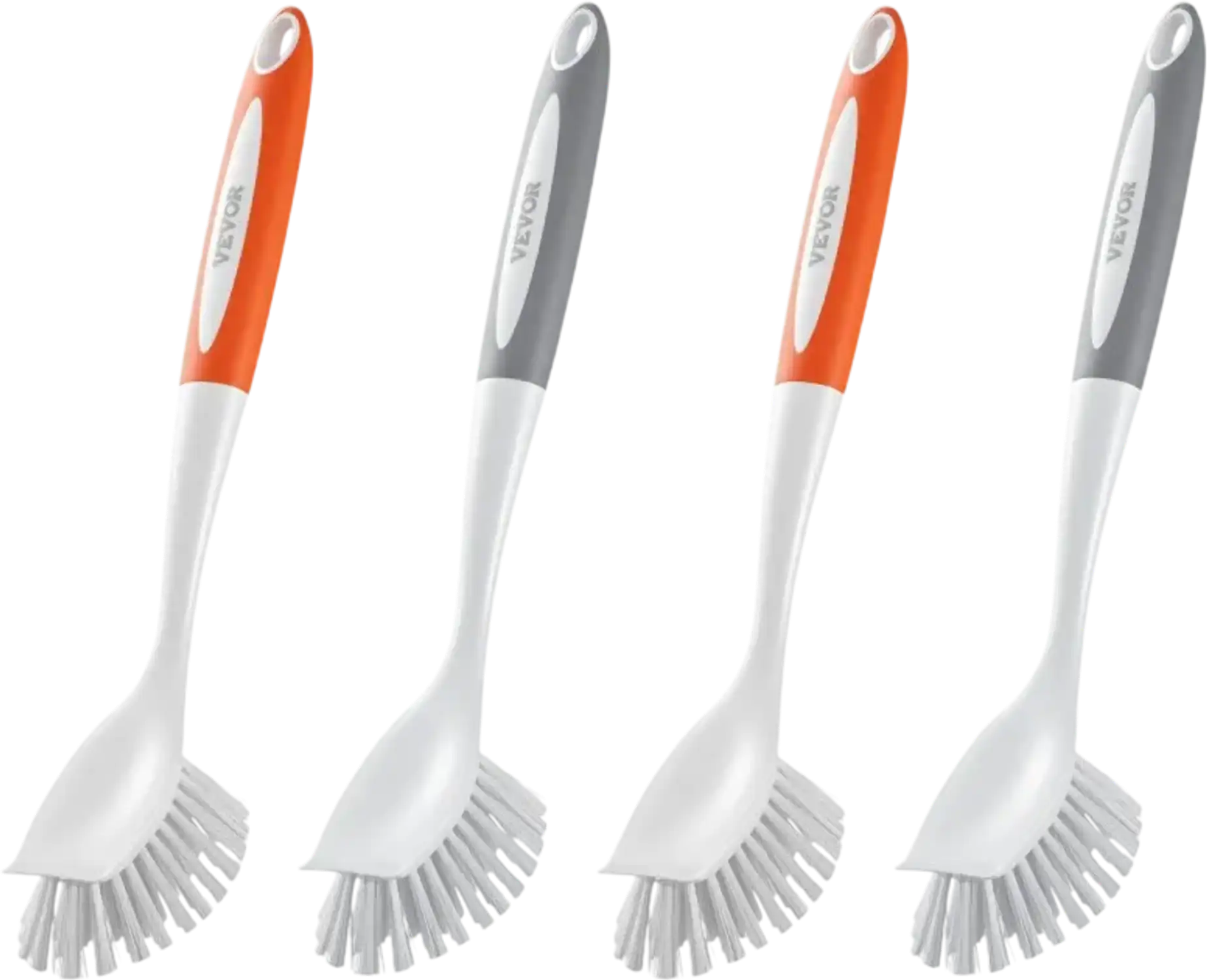 Vevor Dish Brush 4-Pack Kitchen Scrub Brushes with PP Handle for Pots, Pans, Sink and Stove New