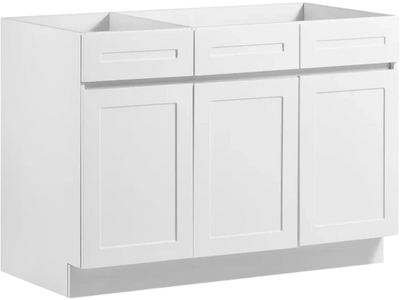 VEVOR White Shaker Base Cabinet Ready to Assemble, 48