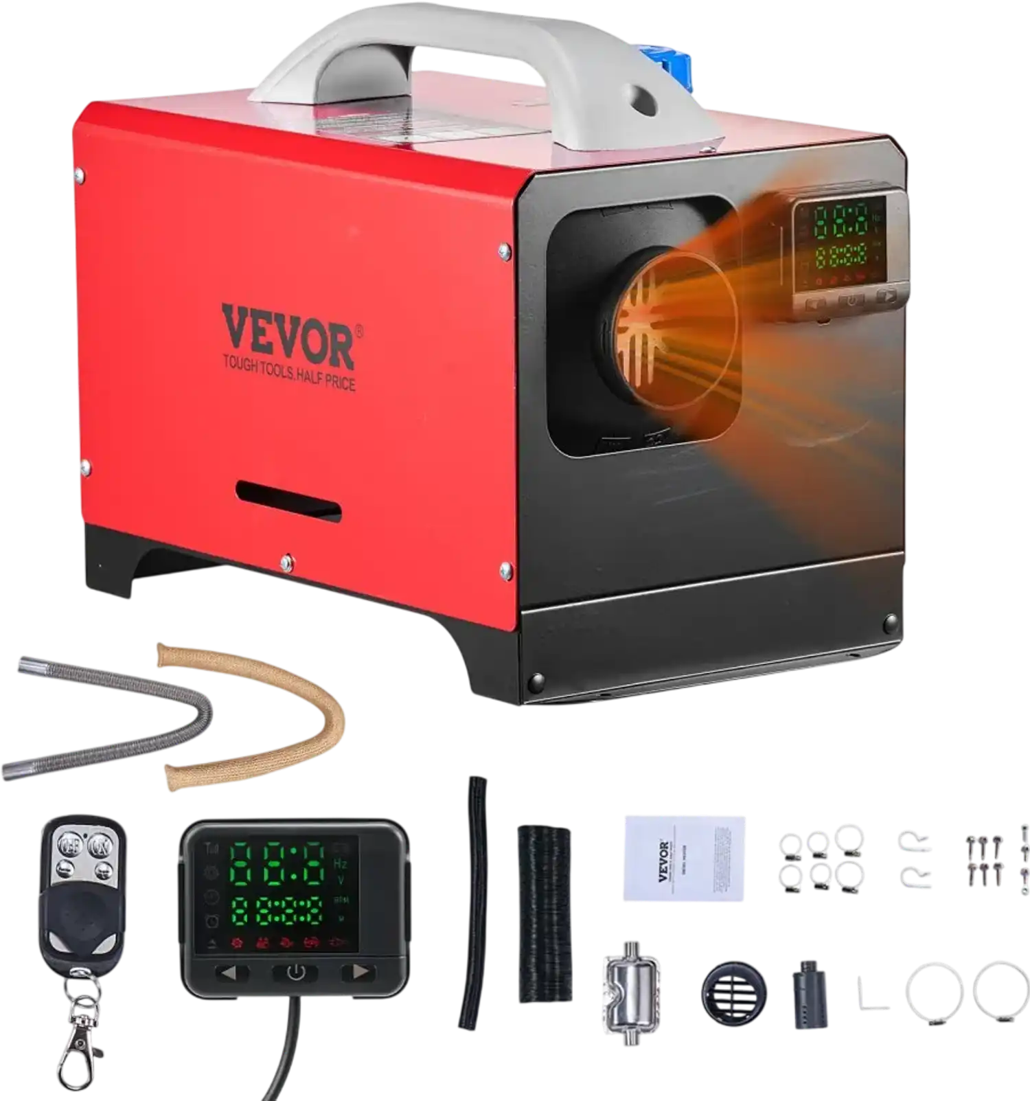 Vevor Diesel Heater 8 kW DC 12-24V Portable Parking Heater with LCD Switch and Remote Control New