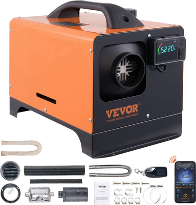 Vevor Diesel Heater All-in-One 12V 8kW Bluetooth App LCD for Car RV New