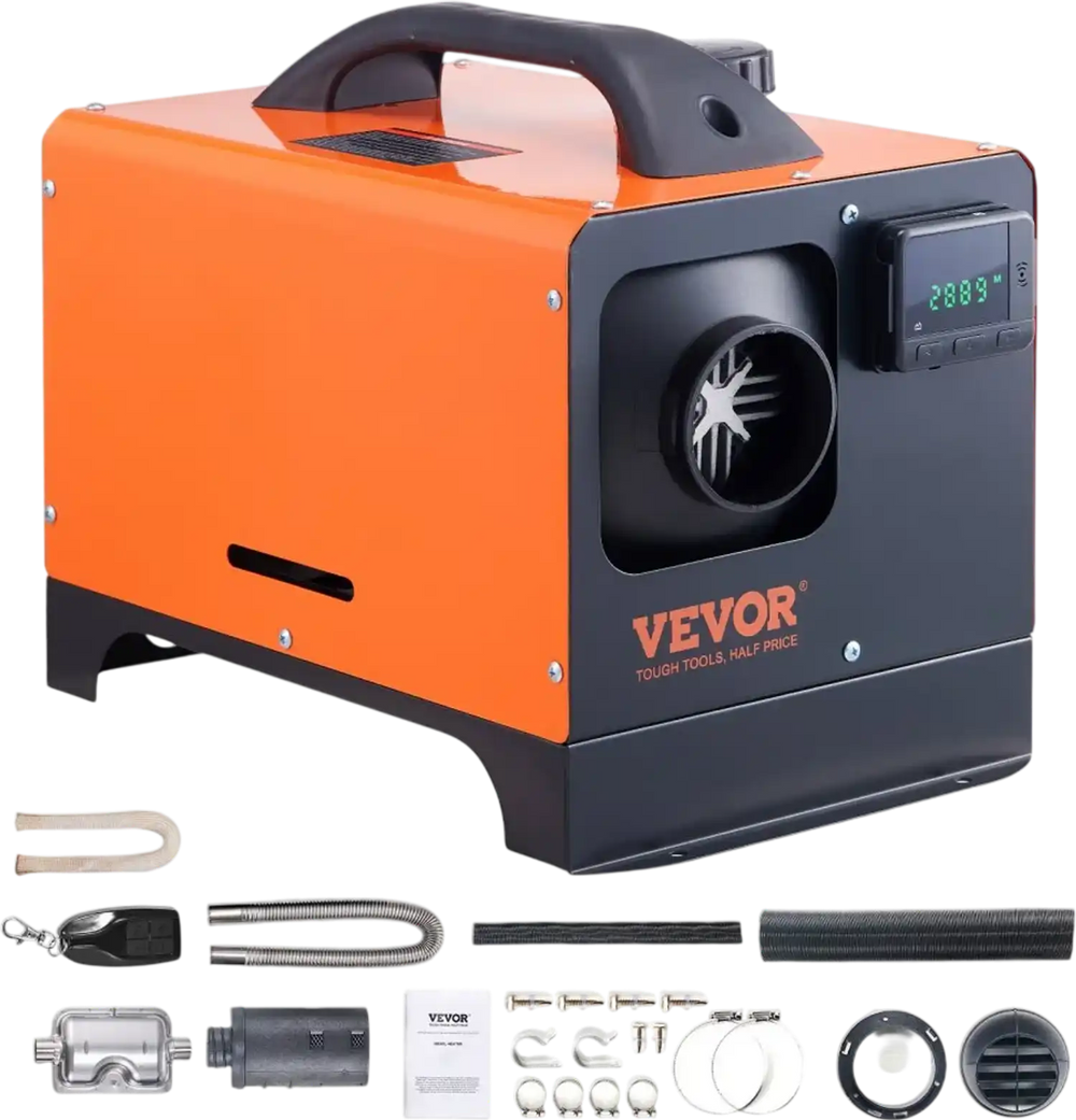 VEVOR Diesel Air Heater, 12V 8KW All-on-one Diesel Heater with Remote Control and LCD Display, 5L Fuel Tank Portable Diesel Parking Heater, Rapid Heating for RV Trailer Camper Van Boat