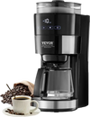 VEVOR Coffee Maker with Grinder, 10 Cup Coffee Machine, Grind and Brew Coffee Maker with 3 Brew Strength Control, Drip Coffee Maker with Adjustable Grinding Coarseness, for Home Office Restaurant