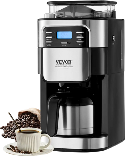 Vevor Coffee Maker 8-Cup Grind and Brew with 24-Hour Timer New