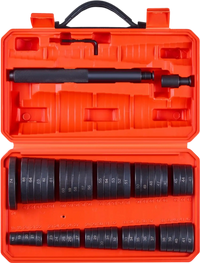 VEVOR Bearing Press Kit, 52 Pcs, Bearing Race and Seal Driver Set with 49 Bushings and Handle Shaft, Bushing Driver Tool Set, Heavy Duty Carbon Steel Removal Installation Tool Kit with Storage Case