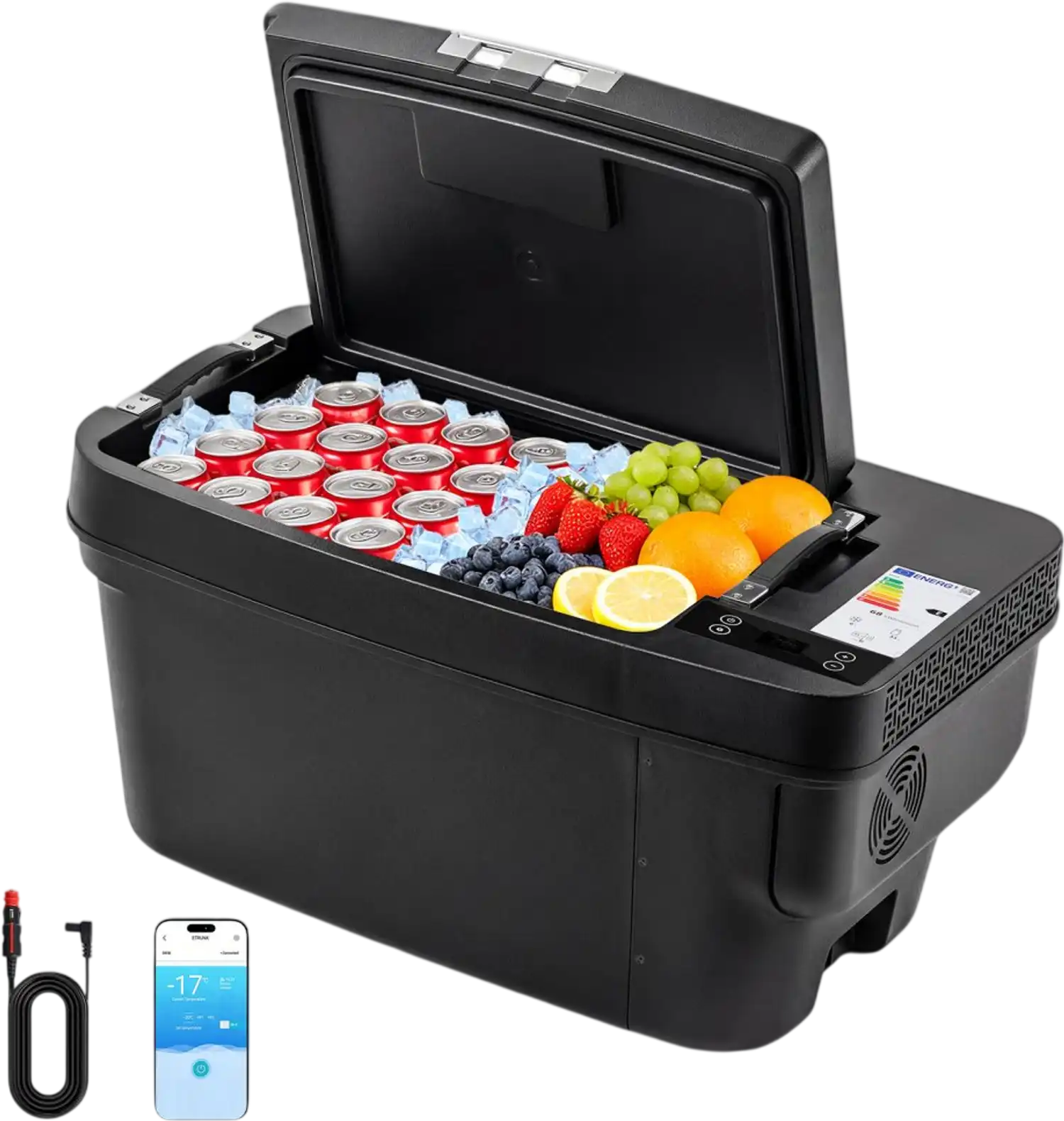 Vevor Car Refrigerator 37 QT Portable Electric Freezer for Tesla Model Y 12V/24V New