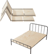 VEVOR Full Size Bunkie Board, 0.4 in Foldable Bed Board Slats with Connection, Wooden Mattress Support for Full Size Bed, Support under Mattress Boards, Ready to Use, 8 Piece, Burlywood