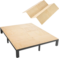VEVOR Bunkie Board, King Size 76.8 x 70.1 in, Foldable Bed Board Under Mattress with Nylon Webbing, Plywood, Rounded Edges, Anti-Sag Design for Metal Frames, Sleeper Sofas, Platform and Bunk Beds