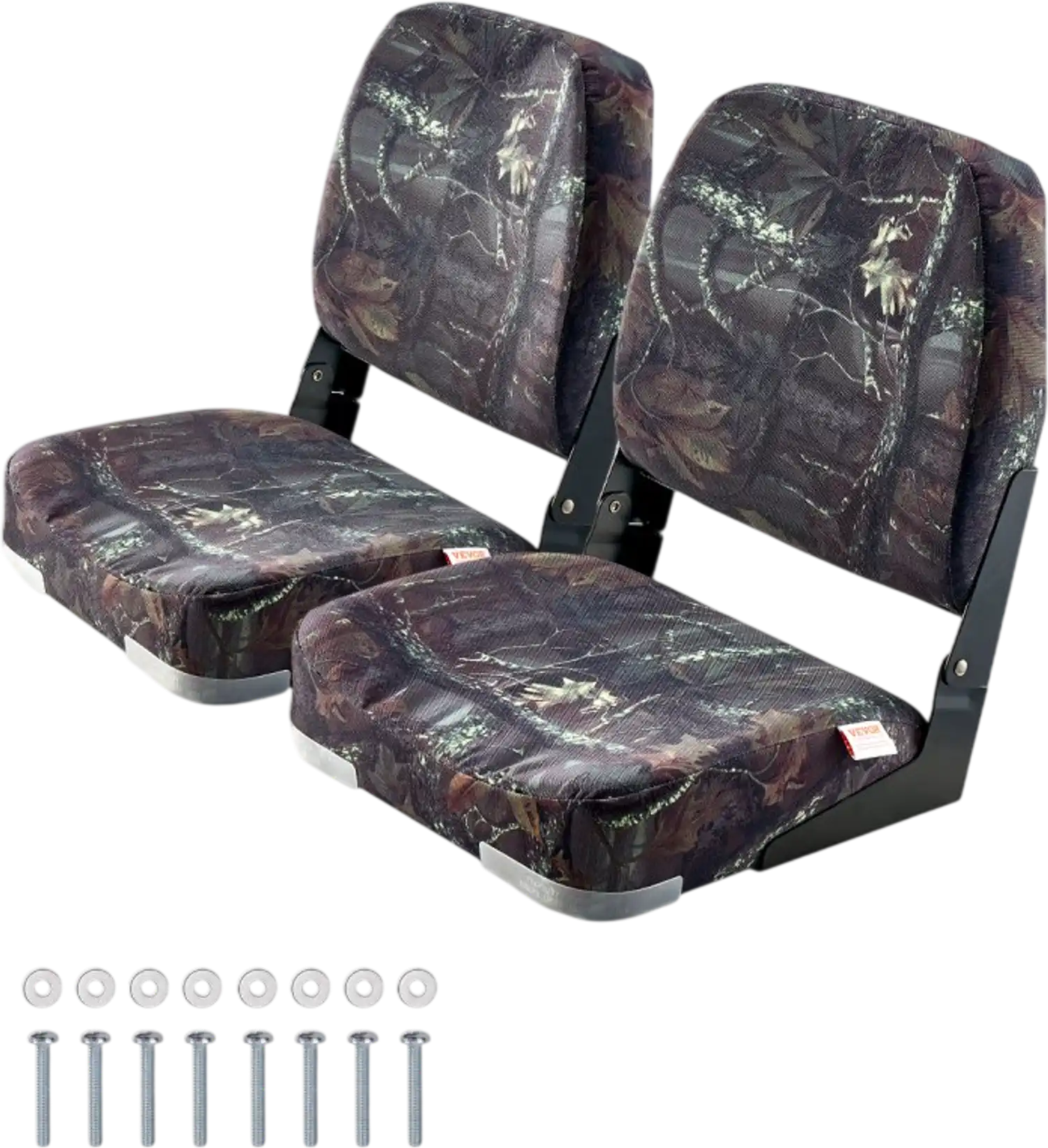 Vevor Boat Seat Folding Fishing Low Back Camouflage 2-Pk New