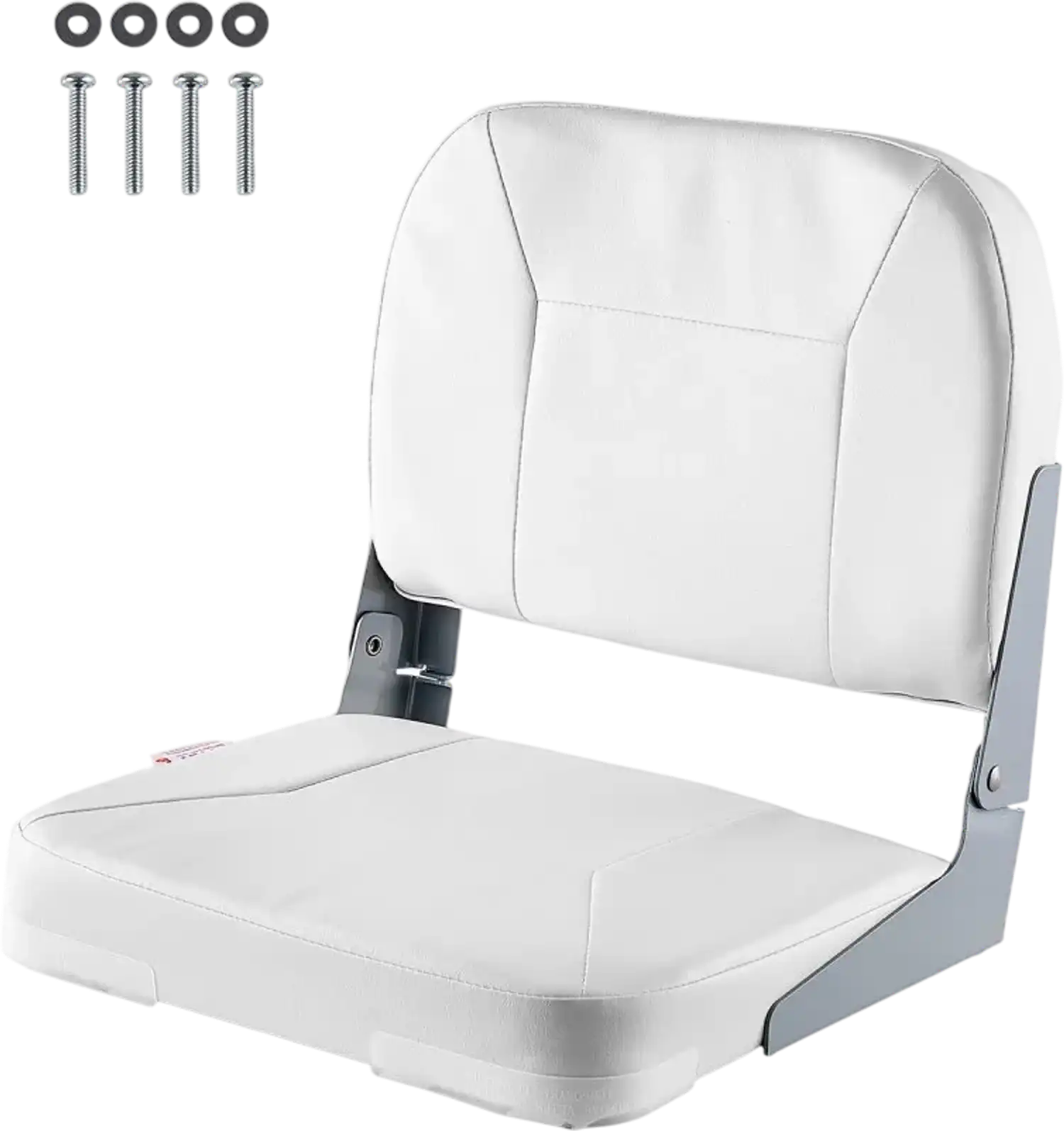 Vevor Boat Seat Folding Low-Back Fishing Seat White New