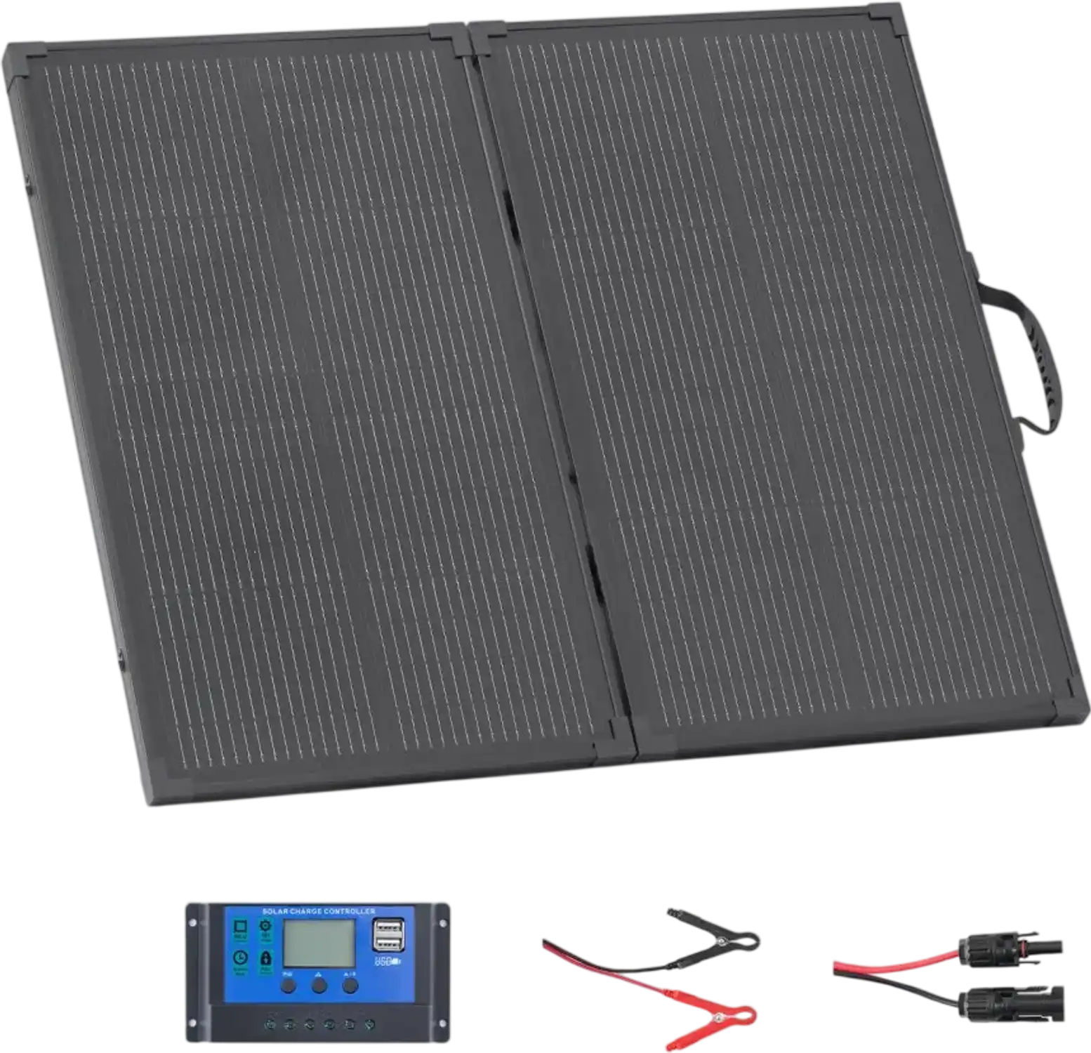 Vevor Solar Panel 100W Foldable Monocrystalline Portable Charger New