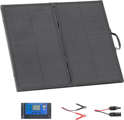 Vevor Solar Panel 100W Foldable Monocrystalline Portable Charger New