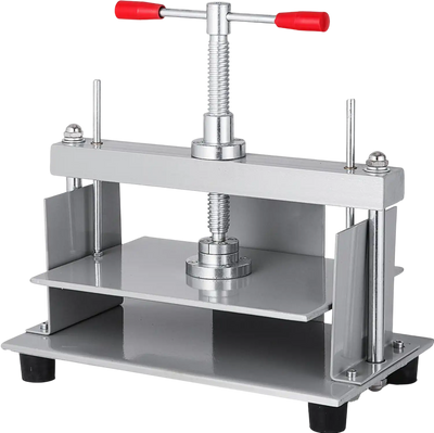 VEVOR Manual Paper Press Machine, 12x8.6 inch for A4 Sized Papers Flatting Machine, 10cm Thickness Steel Frame Manual Flat Paper Press Machine, Papermaking Book Press