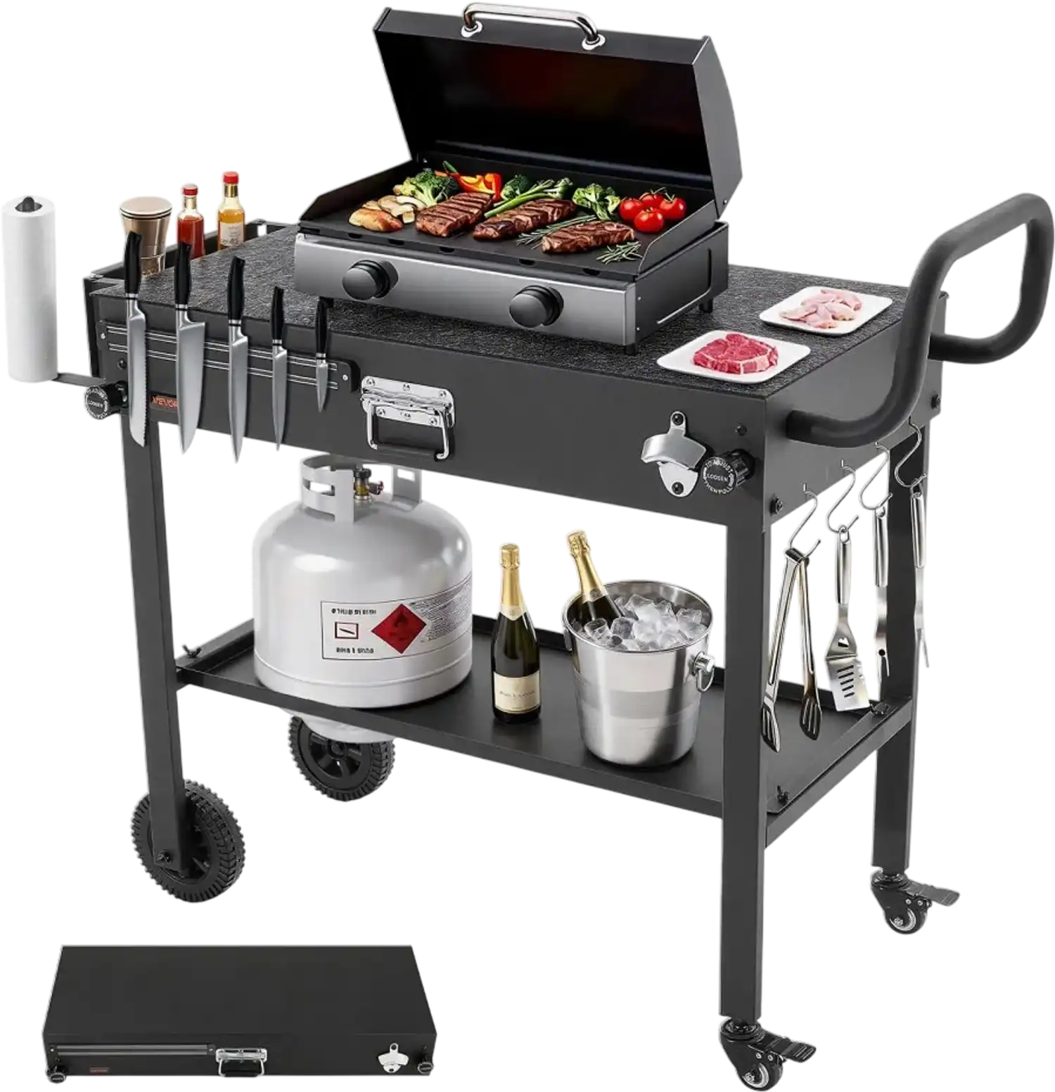 Vevor Grill Cart Foldable Outdoor Cooking Table 31