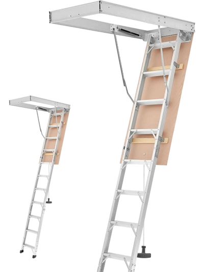Vevor Attic Ladder Aluminum Foldable Pull-Down Stairs 54