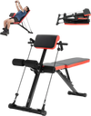 VEVOR Multi-Functional Weight Bench for Full Body Workout, Roman Chair Hyperextension Bench, 770 lbs Adjustable & Foldable Equipment for Back Arm Core Ab Workout, Sit Up Exercise Machine for Home Gym