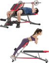 VEVOR Multi-Functional Weight Bench for Full Body Workout, Roman Chair Hyperextension Bench, 660 lbs Adjustable Extension Equipment for Back Arm Core Ab Workout, Sit Up Exercise Machine for Home Gym