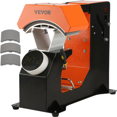 VEVOR 3-in-1 Auto Hat Heat Press with 3pcs Interchangeable Platens(6.6