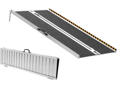 Vevor Wheelchair Ramp Portable Folding Aluminum 4' 800 lbs Capacity New