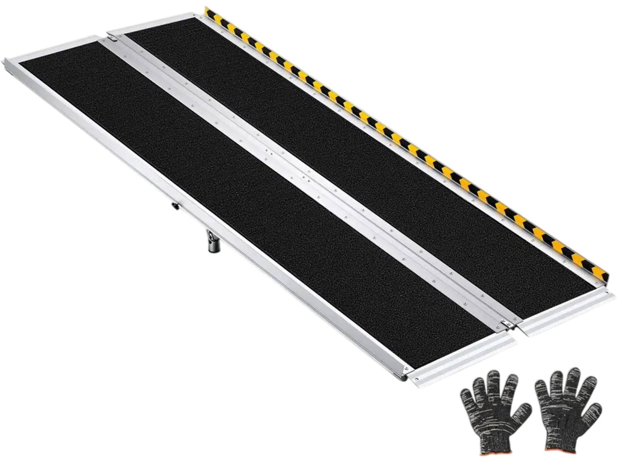 Vevor Portable Wheelchair Ramp 6' Folding Non-Slip Aluminum Threshold Ramp 800 lbs New