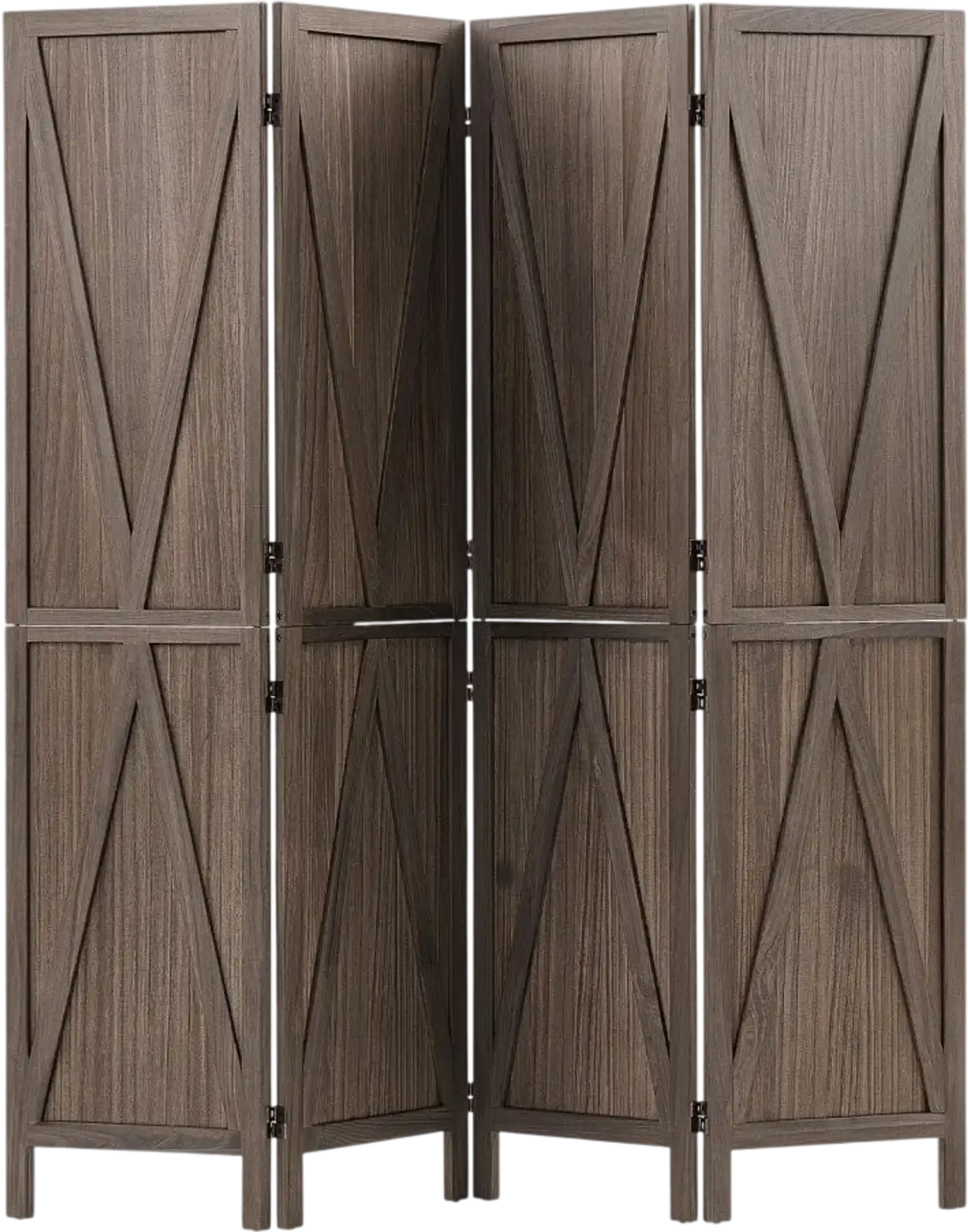 Vevor Room Divider 4-Panel Wood Folding Privacy Screen X-Pattern 67